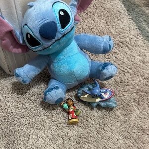 Disney Blue Stitch Plush with Mini Figures